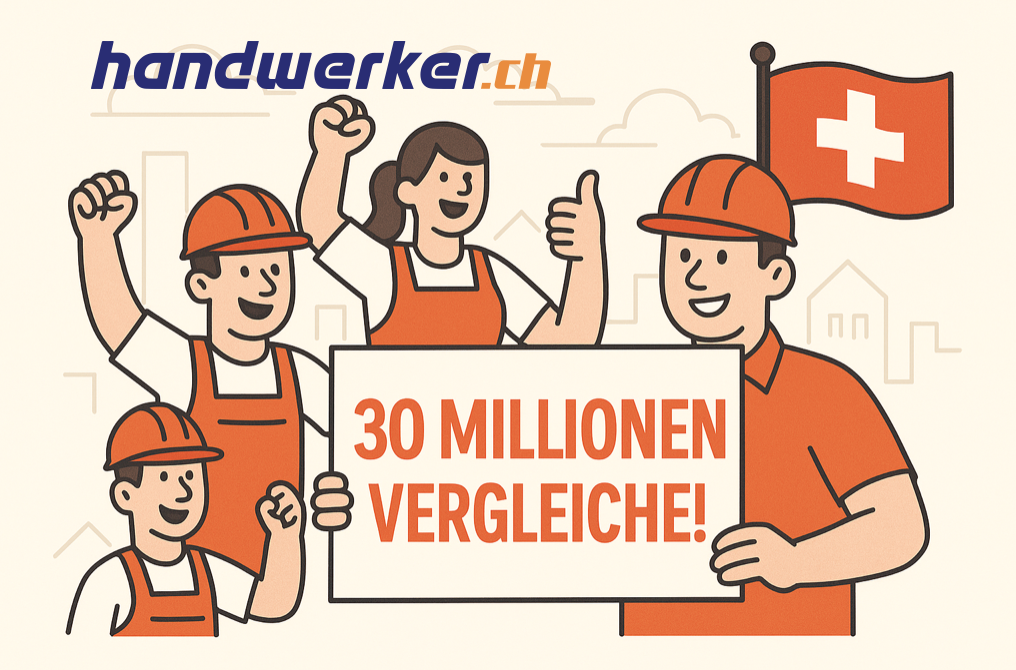 handwerker.ch feiert 30 Millionen Firmen- und Ratingvergleiche